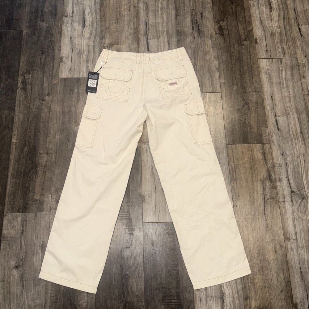 True Religion Military SN Cargo Pants Size 29 Winter White MSRP $139 NWT Womens - Picture 3 of 11